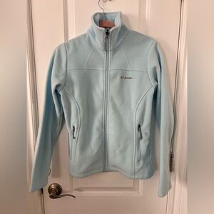 Women’s Columbia zip up, light blue, size XS, like new